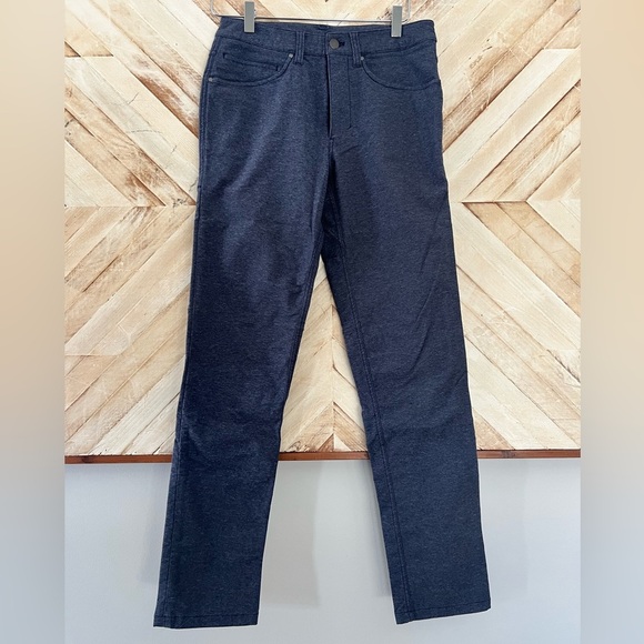 Lululemon Men’s ABC Pant Slim Tech Canvas Heathered Deep Navy 28 - Picture 7 of 9